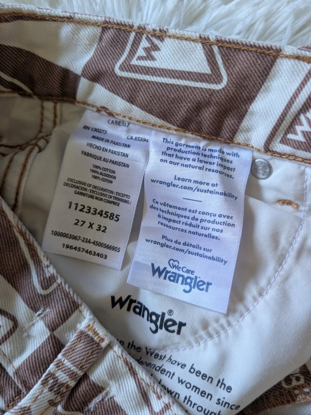 Wrangler Westward 626 Logo Checkerboard High Rise Bootcut Jeans 27/32 - Picture 7 of 11